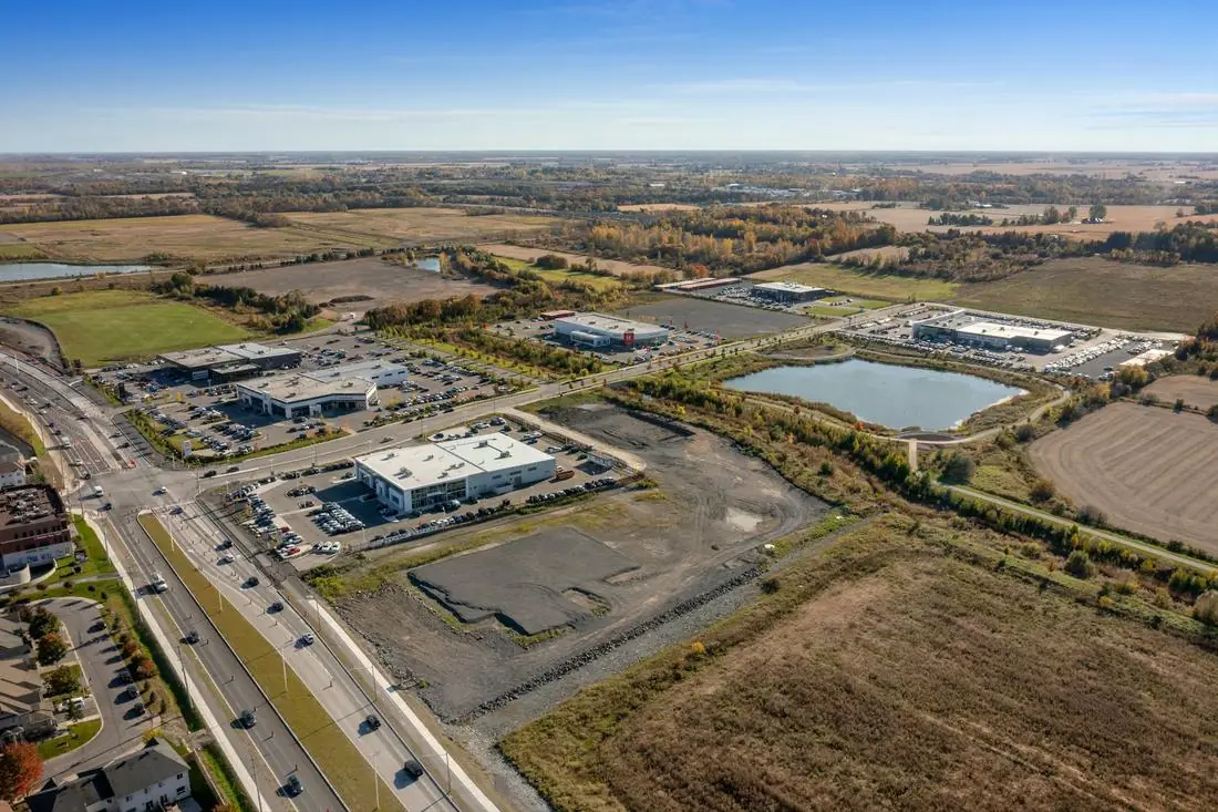 Commercial and industrial estate from above